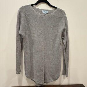Joan Vass New York size Medium grey Knit light sweater tunic top cashmere blend